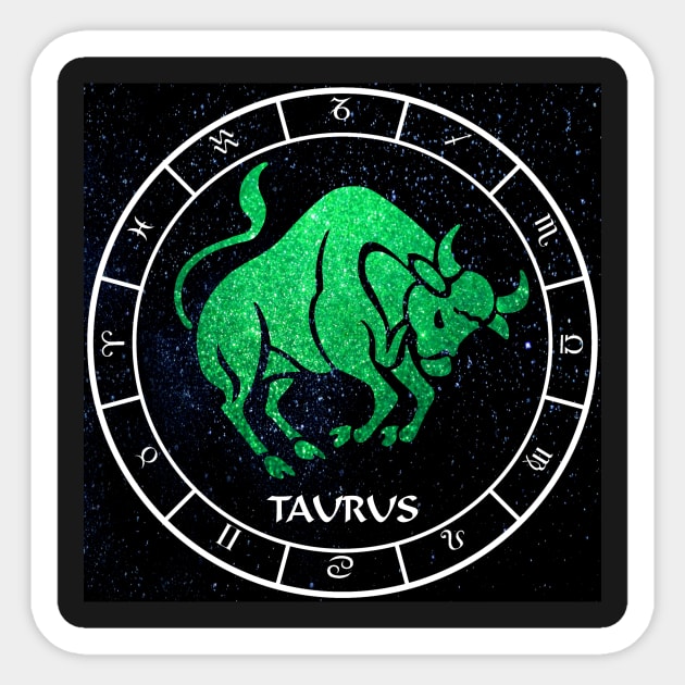 Taurus - Zodiac Sign Sticker by KimberlyFizzArt